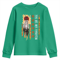Orange Shirt Day Feather Flag Youth Sweatshirt You Are Not Forgotten Indigenous Tribute - Wonder Print Shop