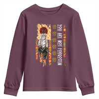 Orange Shirt Day Feather Flag Youth Sweatshirt You Are Not Forgotten Indigenous Tribute - Wonder Print Shop