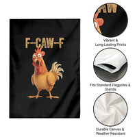 Funny F Caw F Chicken Meme Graphic Garden Flag Hilarious Cartoon Poultry Humor - Wonder Print Shop