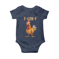 Funny F Caw F Chicken Meme Graphic Baby Onesie Hilarious Cartoon Poultry Humor - Wonder Print Shop