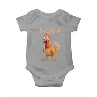 Funny F Caw F Chicken Meme Graphic Baby Onesie Hilarious Cartoon Poultry Humor - Wonder Print Shop