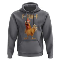 Funny F Caw F Chicken Meme Graphic Hoodie Hilarious Cartoon Poultry Humor - Wonder Print Shop