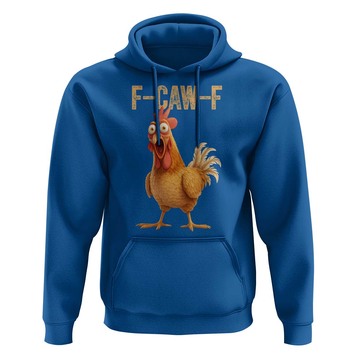 Funny F Caw F Chicken Meme Graphic Hoodie Hilarious Cartoon Poultry Humor - Wonder Print Shop