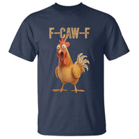 Funny F Caw F Chicken Meme Graphic T Shirt Hilarious Cartoon Poultry Humor - Wonder Print Shop