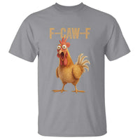 Funny F Caw F Chicken Meme Graphic T Shirt Hilarious Cartoon Poultry Humor - Wonder Print Shop