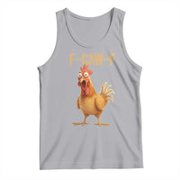 Funny F Caw F Chicken Meme Graphic Tank Top Hilarious Cartoon Poultry Humor - Wonder Print Shop
