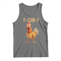 Funny F Caw F Chicken Meme Graphic Tank Top Hilarious Cartoon Poultry Humor - Wonder Print Shop