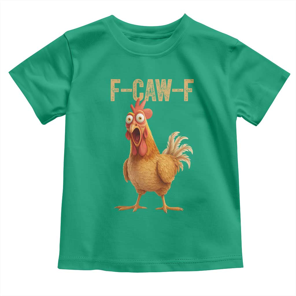 Funny F Caw F Chicken Meme Graphic Toddler T Shirt Hilarious Cartoon Poultry Humor - Wonder Print Shop