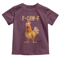 Funny F Caw F Chicken Meme Graphic Toddler T Shirt Hilarious Cartoon Poultry Humor - Wonder Print Shop