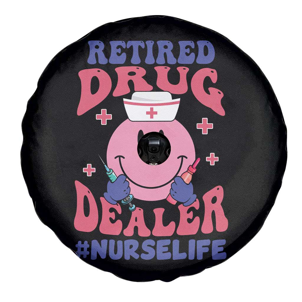 Funny Retired Drug Dealer Spare Tire Cover Retro Nurse Life Retirement Gift for Healthcare Workers - Wonder Print Shop