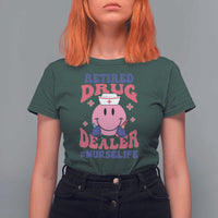 Funny Retired Drug Dealer T Shirt For Women Retro Nurse Life Retirement Gift for Healthcare Workers - Wonder Print Shop