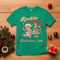 Groovy Christmas T Shirt Rockin' Around The Xmas Tree Groovy Gingerbread Man - Wonder Print Shop