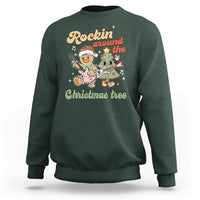 Groovy Christmas Sweatshirt Rockin' Around The Xmas Tree Groovy Gingerbread Man - Wonder Print Shop
