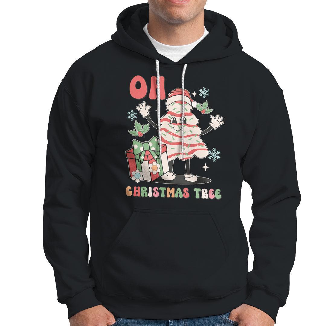 Oh Christmas Tree Retro Groovy Hoodie - Wonder Print Shop