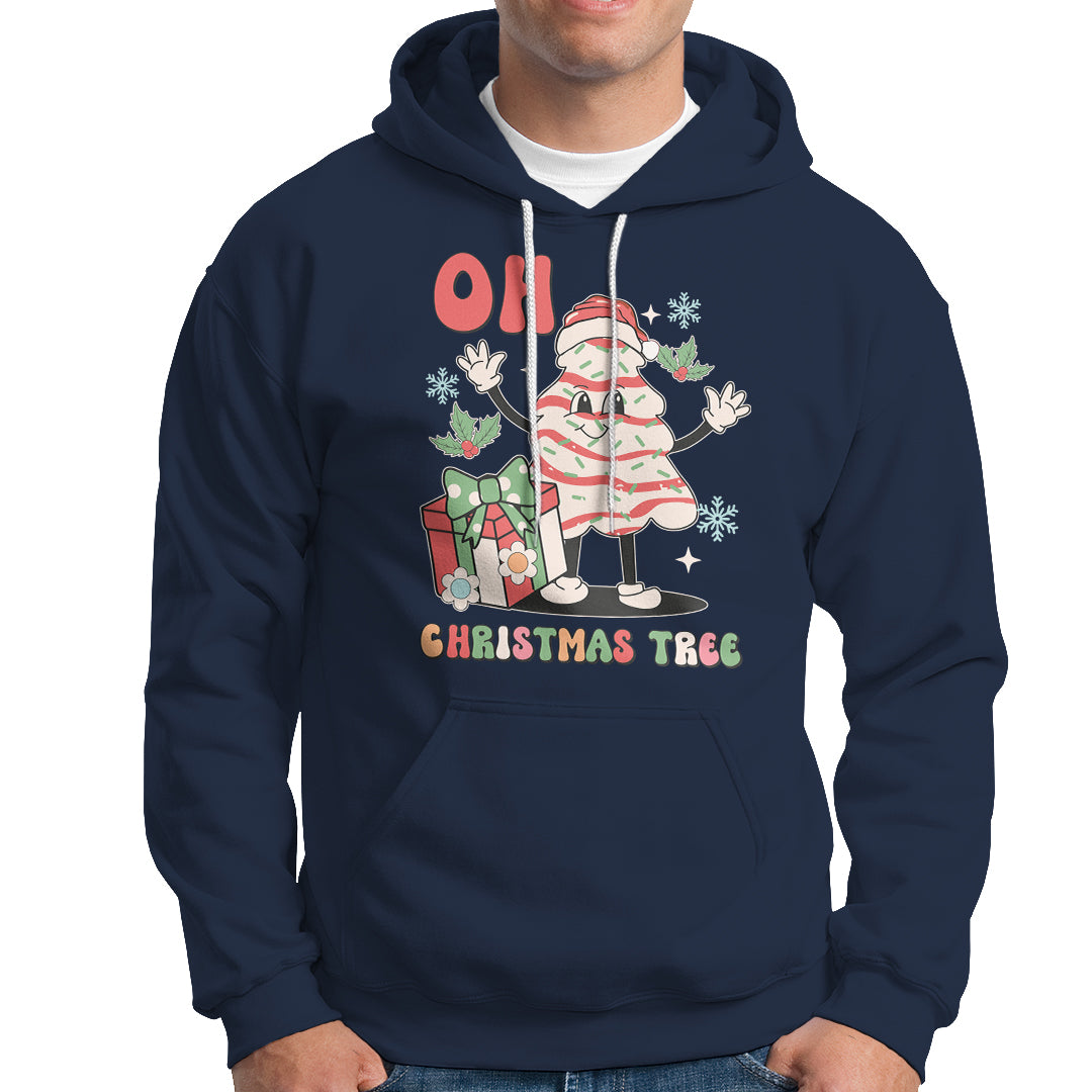 Oh Christmas Tree Retro Groovy Hoodie - Wonder Print Shop