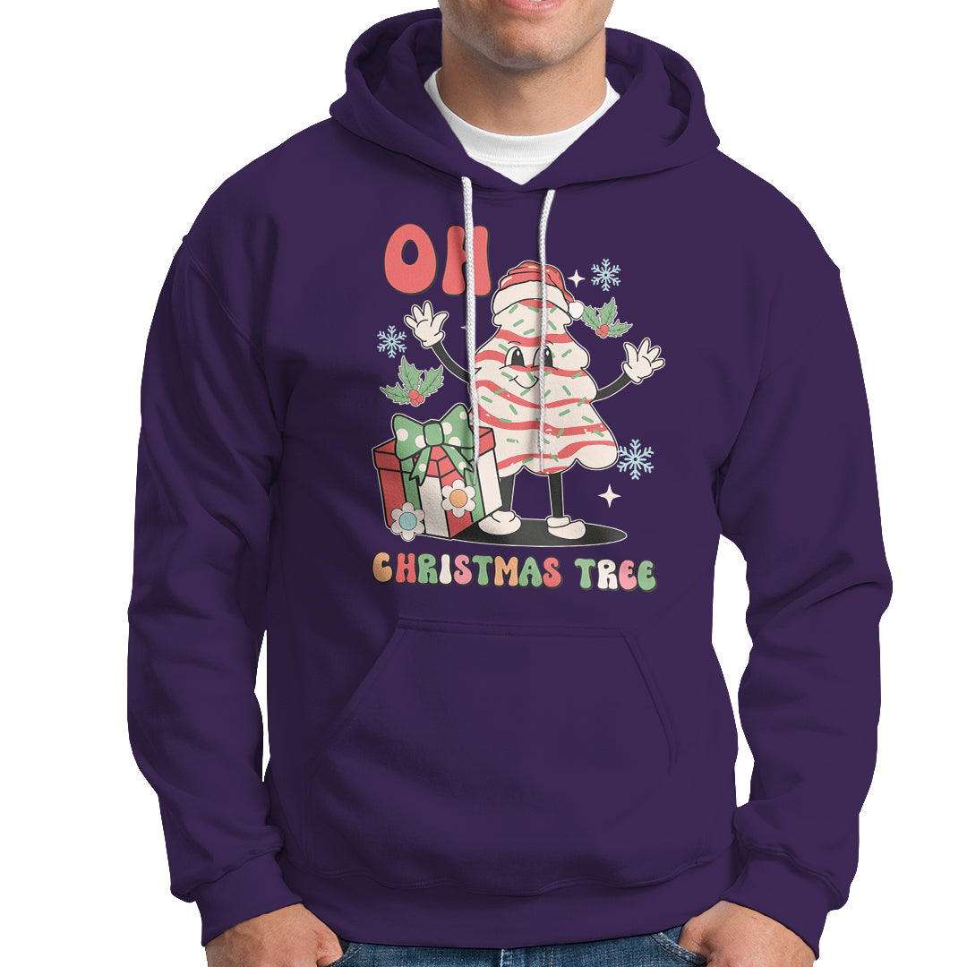 Oh Christmas Tree Retro Groovy Hoodie - Wonder Print Shop