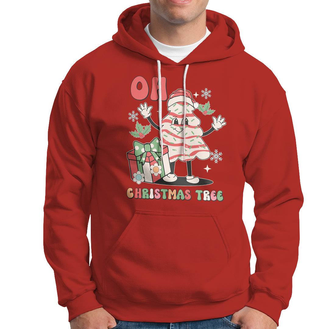 Oh Christmas Tree Retro Groovy Hoodie - Wonder Print Shop
