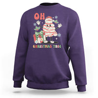 Oh Christmas Tree Retro Groovy Sweatshirt - Wonder Print Shop