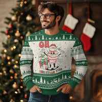 Oh Christmas Tree Retro Groovy Ugly Christmas Sweater - Wonder Print Shop