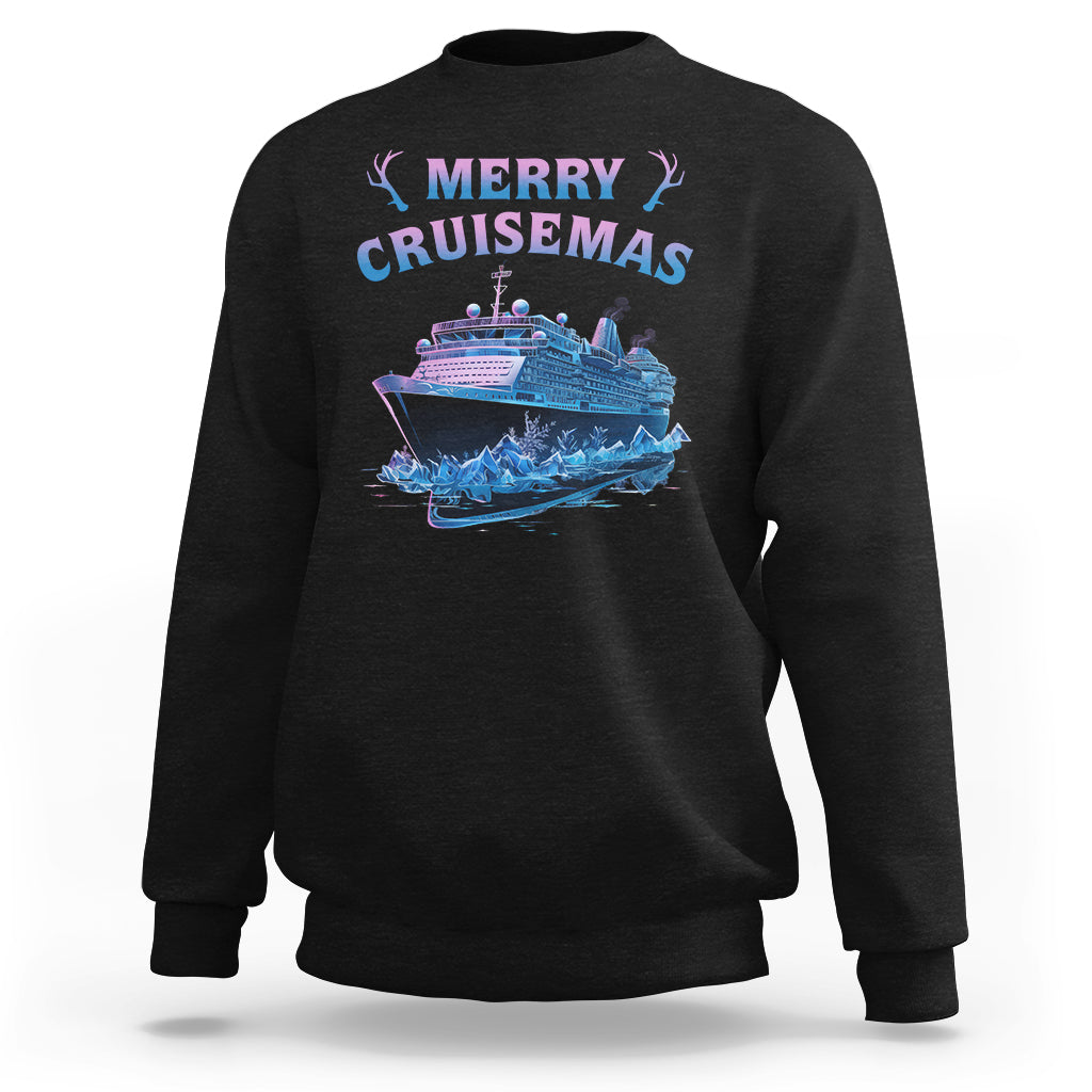Christmas Cruise Sweatshirt Merry Cruisemas Xmas Family Trip Reunion - Wonder Print Shop