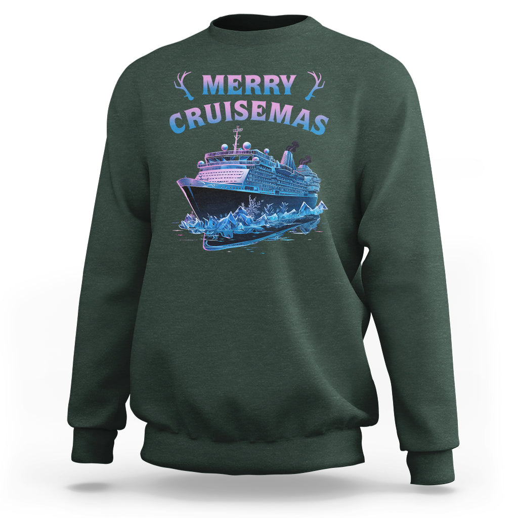 Christmas Cruise Sweatshirt Merry Cruisemas Xmas Family Trip Reunion - Wonder Print Shop