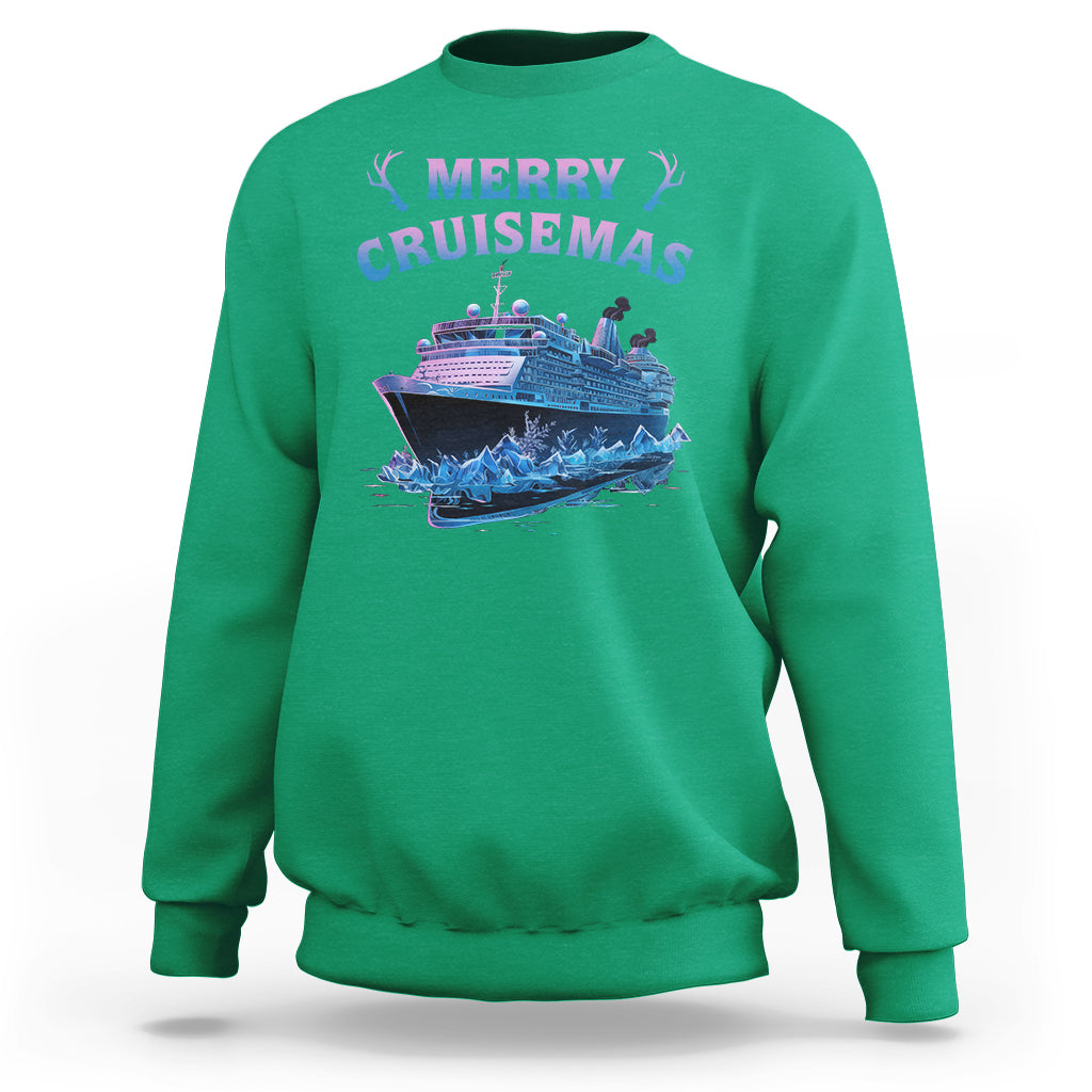 Christmas Cruise Sweatshirt Merry Cruisemas Xmas Family Trip Reunion - Wonder Print Shop