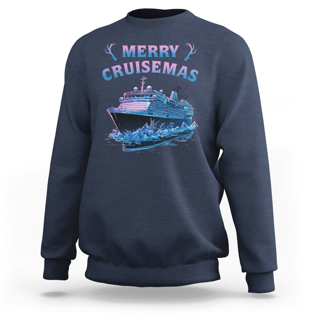 Christmas Cruise Sweatshirt Merry Cruisemas Xmas Family Trip Reunion - Wonder Print Shop