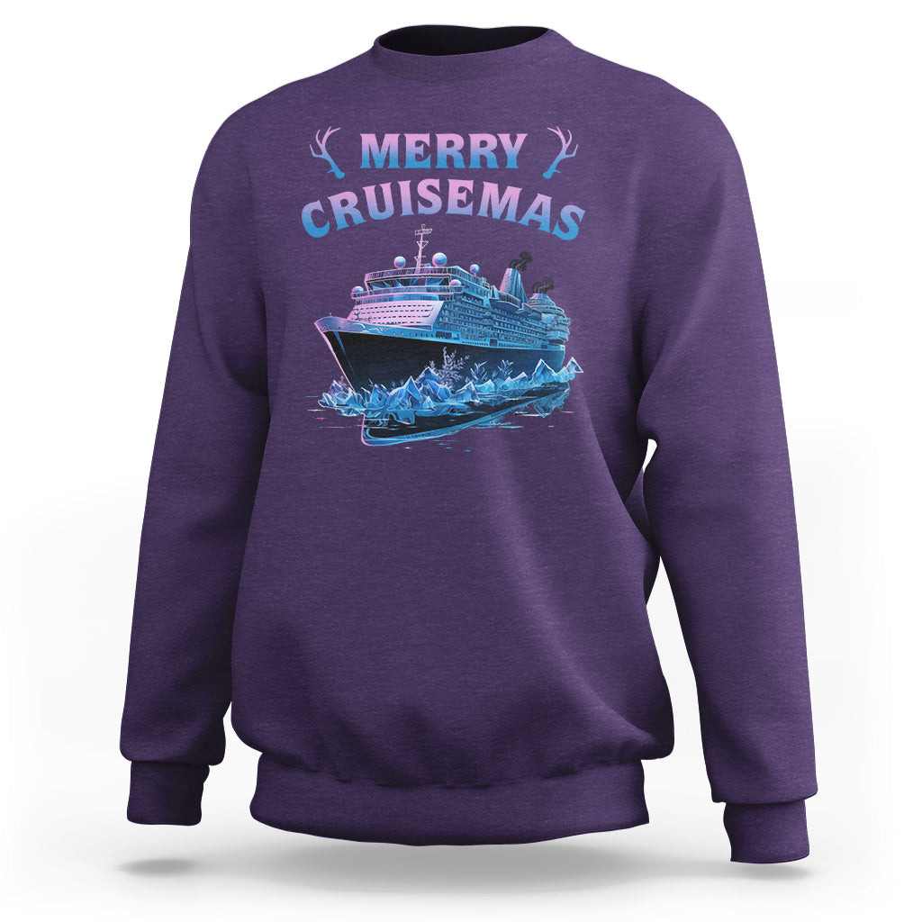 Christmas Cruise Sweatshirt Merry Cruisemas Xmas Family Trip Reunion - Wonder Print Shop