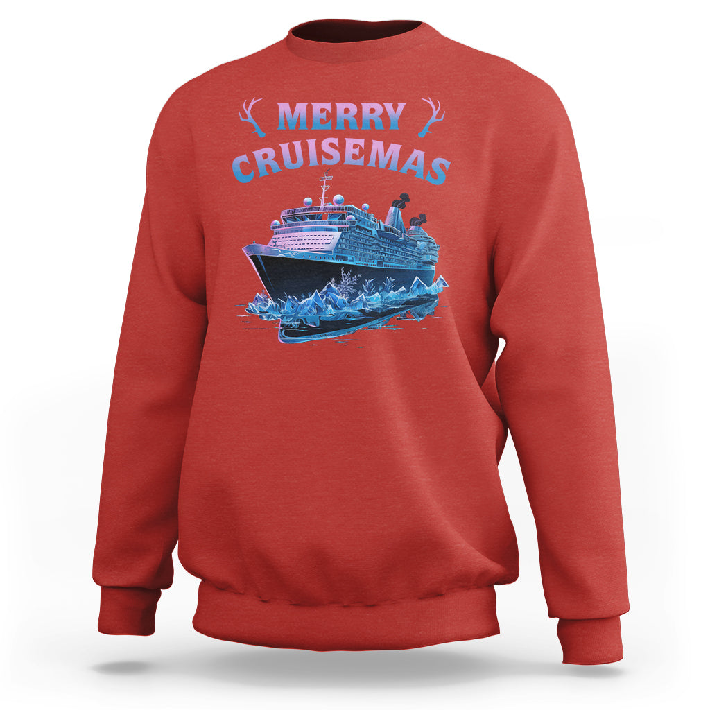 Christmas Cruise Sweatshirt Merry Cruisemas Xmas Family Trip Reunion - Wonder Print Shop