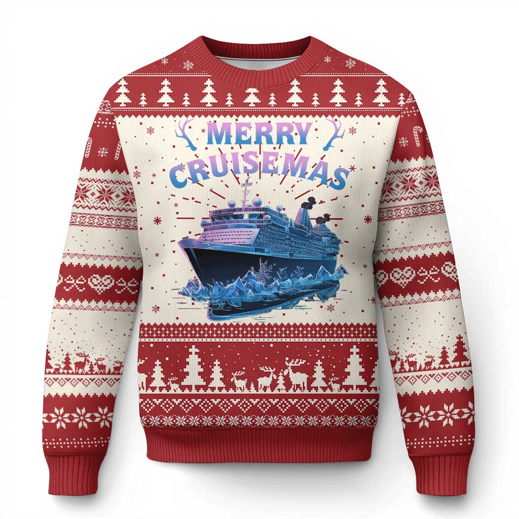 Christmas Cruise Ugly Christmas Sweater Merry Cruisemas Xmas Family Trip Reunion - Wonder Print Shop