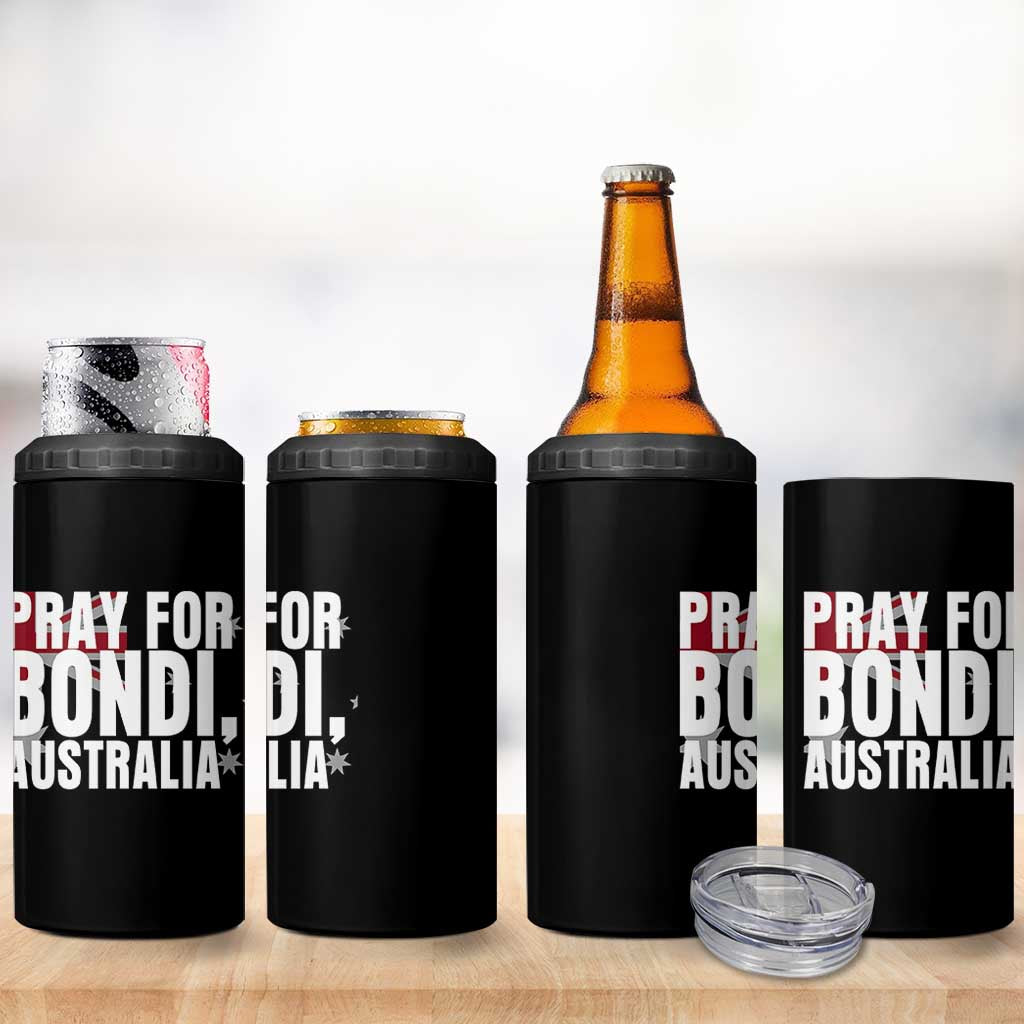 Pray for Bondi Australia 4 in 1 Can Cooler Tumbler Memorial Unity and Support Tribute - Wonder Print Shop