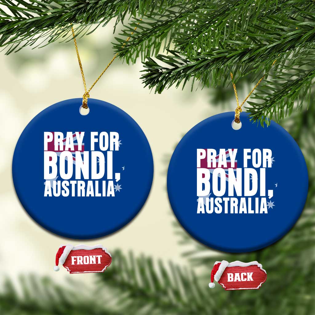 Pray for Bondi Australia Ceramic Ornament Memorial Unity and Support Tribute - Wonder Print Shop