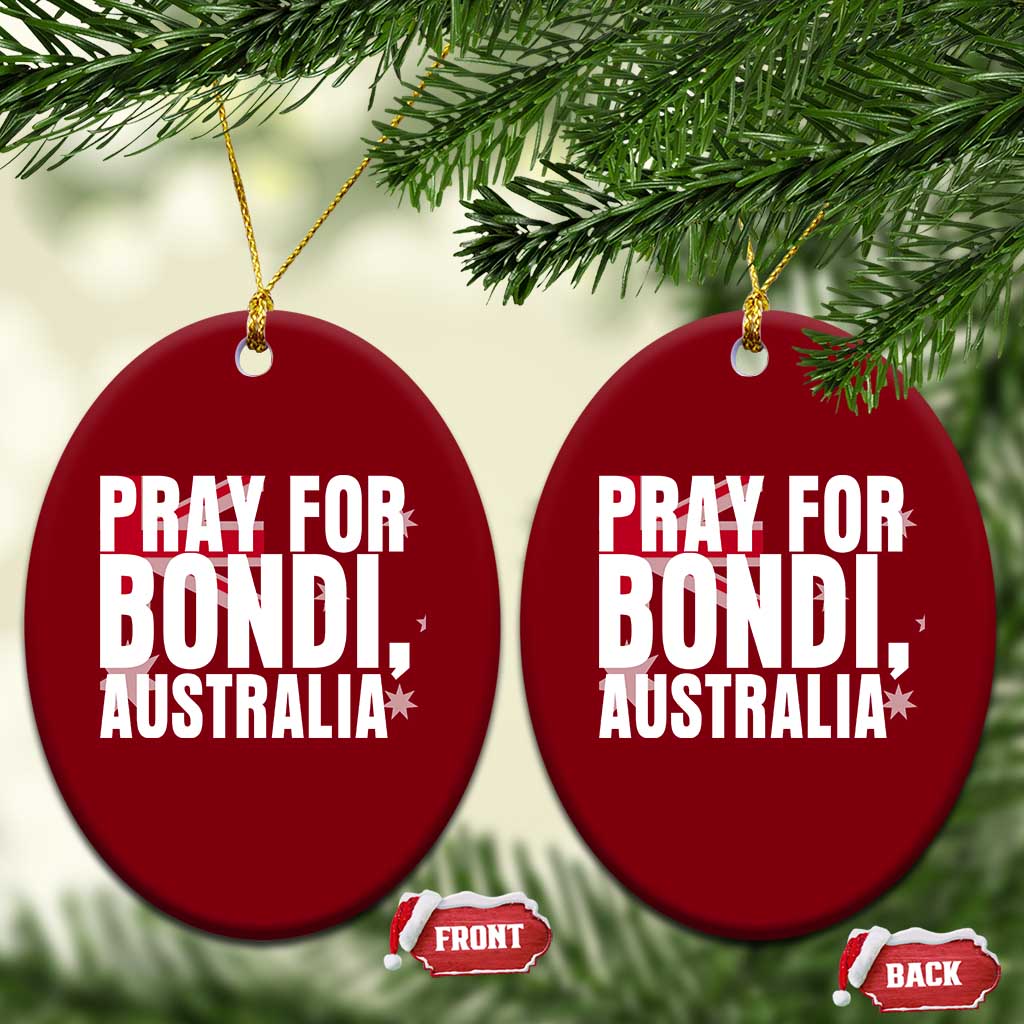Pray for Bondi Australia Ceramic Ornament Memorial Unity and Support Tribute - Wonder Print Shop