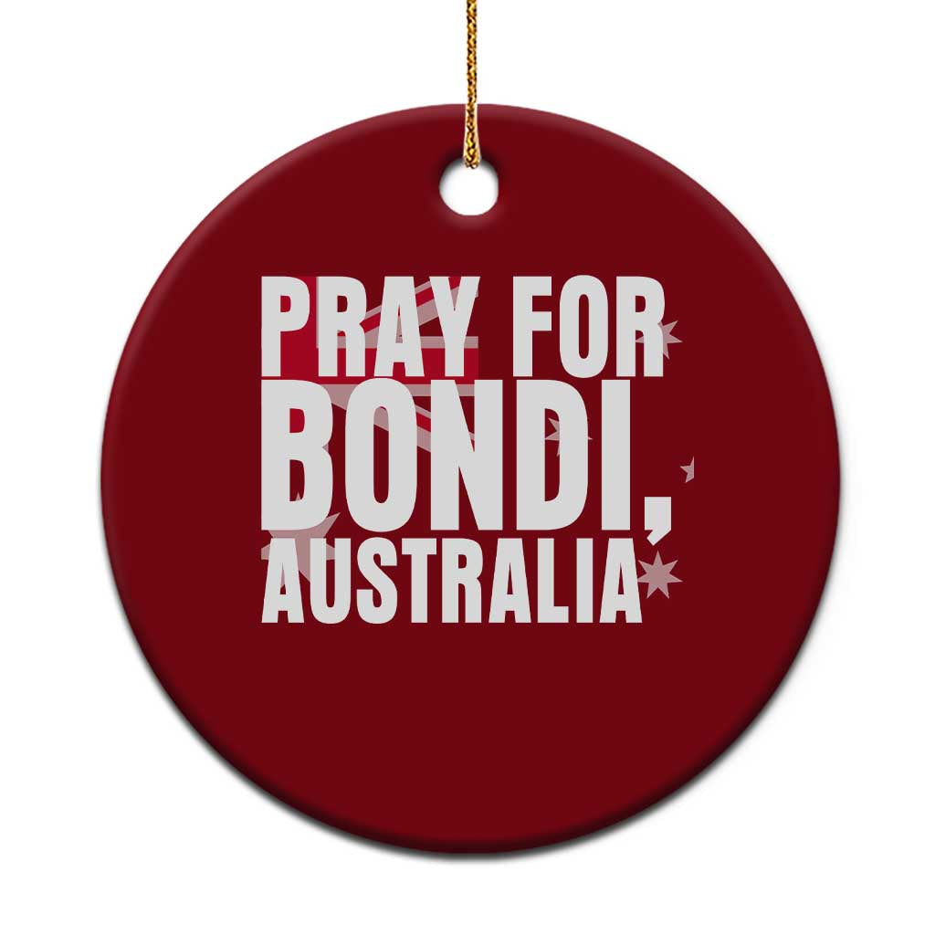 Pray for Bondi Australia Ceramic Ornament Memorial Unity and Support Tribute - Wonder Print Shop