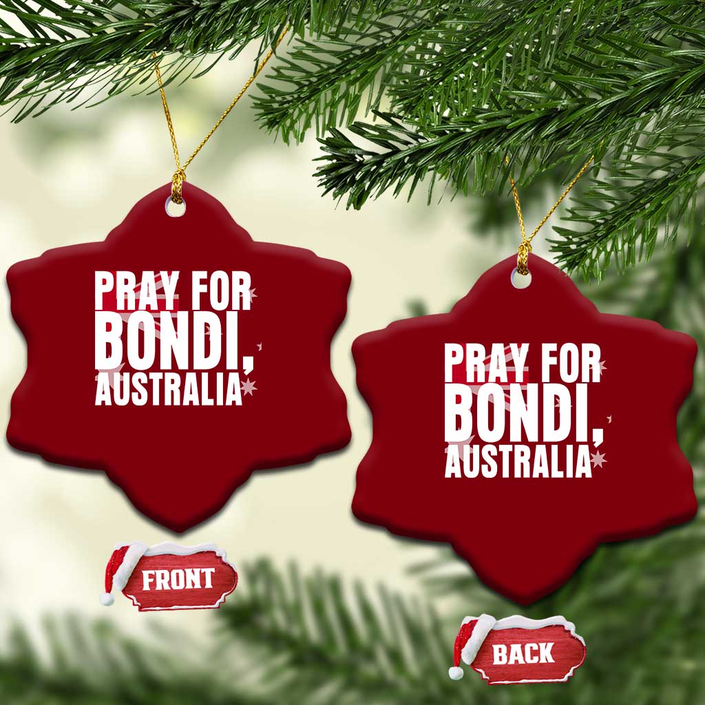 Pray for Bondi Australia Ceramic Ornament Memorial Unity and Support Tribute - Wonder Print Shop