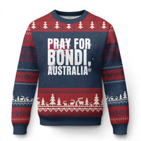 Pray for Bondi Australia Ugly Christmas Sweater Memorial Unity and Support Tribute - Wonder Print Shop