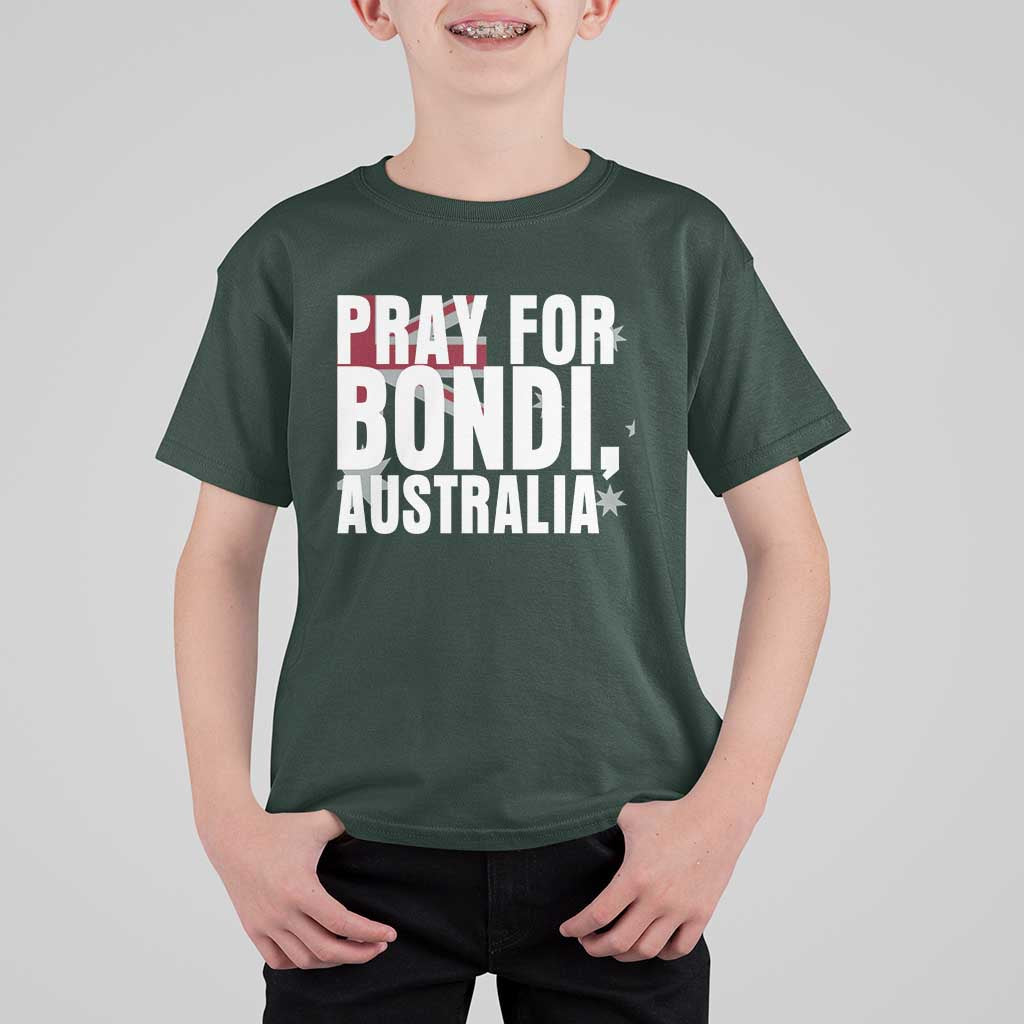 Pray for Bondi Australia T Shirt For Kid Memorial Unity and Support Tribute - Wonder Print Shop
