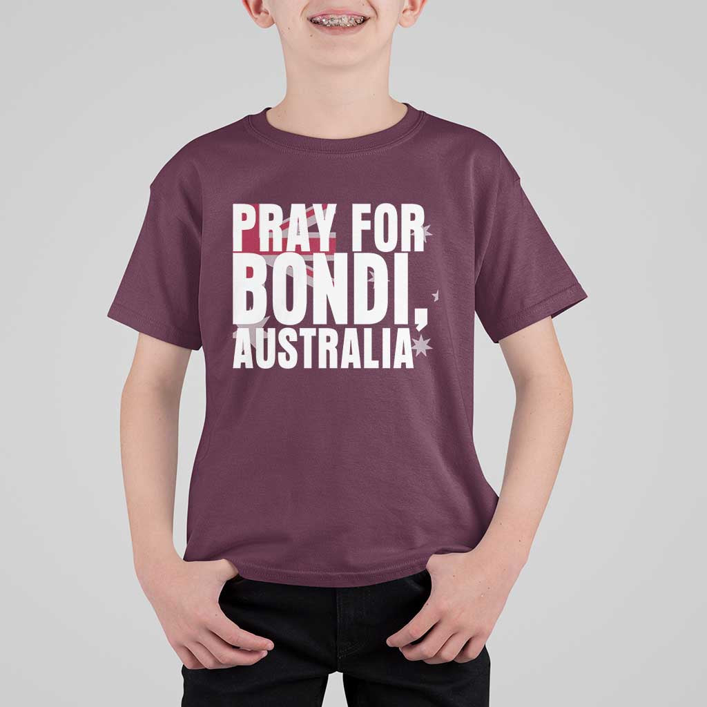 Pray for Bondi Australia T Shirt For Kid Memorial Unity and Support Tribute - Wonder Print Shop