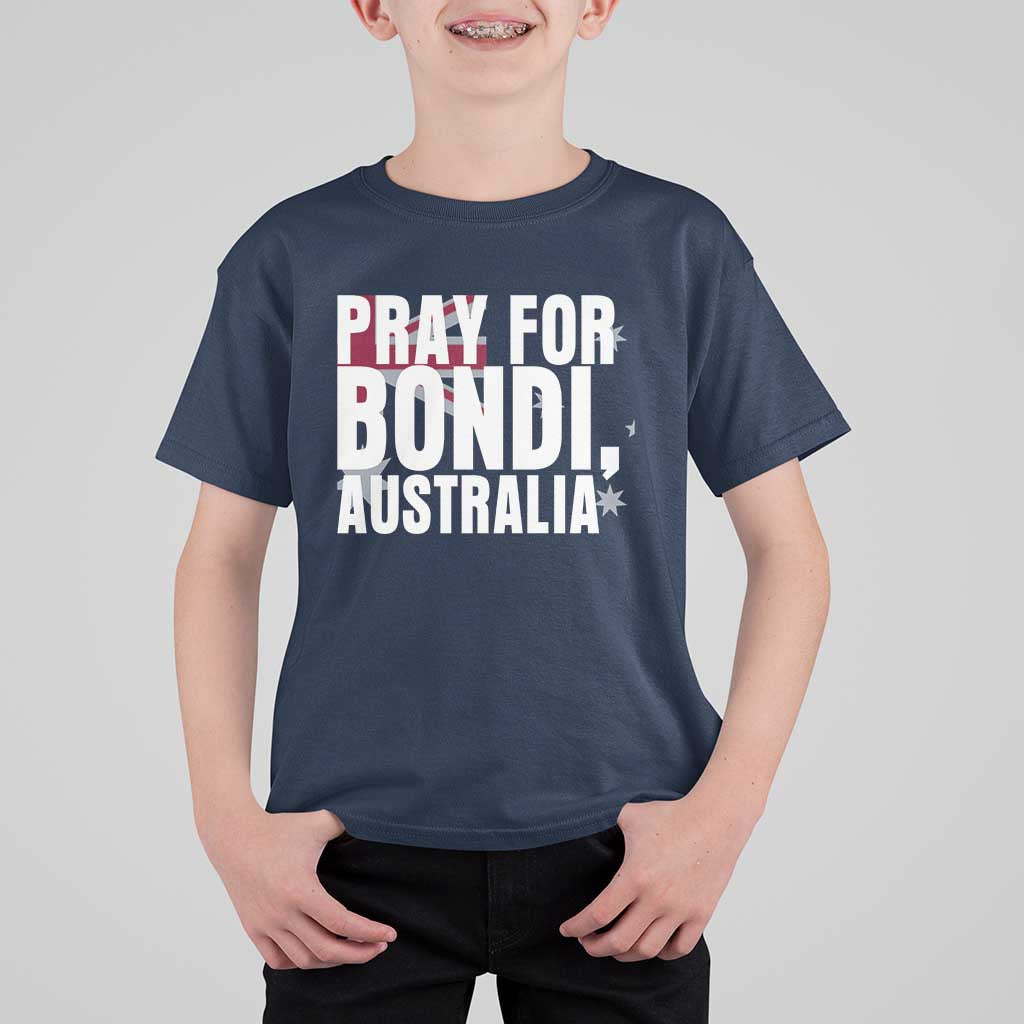 Pray for Bondi Australia T Shirt For Kid Memorial Unity and Support Tribute - Wonder Print Shop