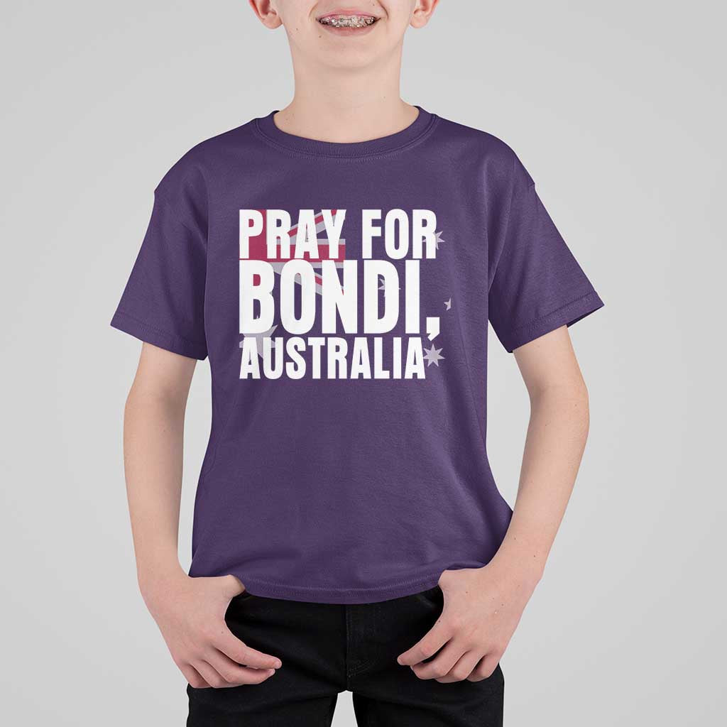 Pray for Bondi Australia T Shirt For Kid Memorial Unity and Support Tribute - Wonder Print Shop