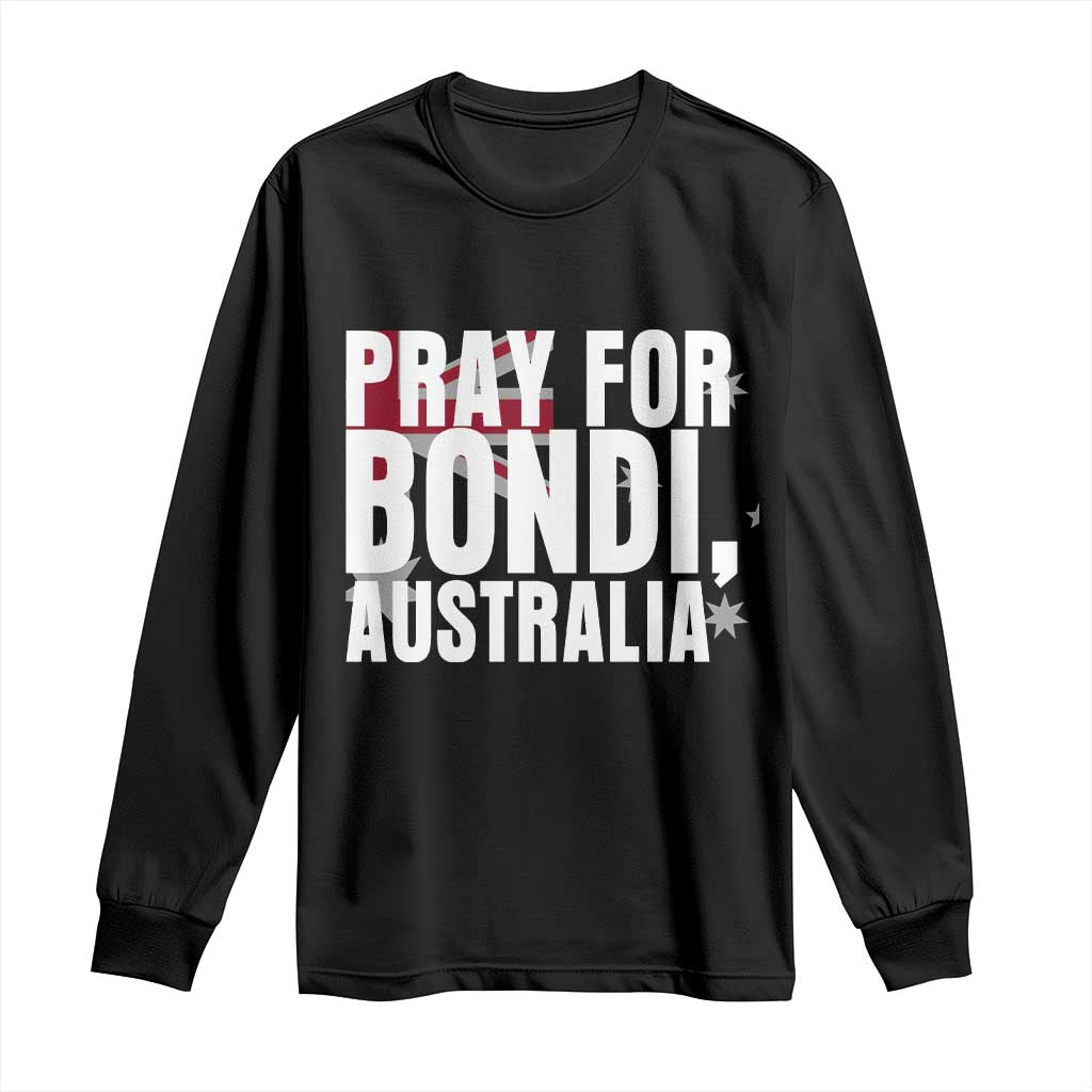 Pray for Bondi Australia Long Sleeve Shirt Memorial Unity and Support Tribute - Wonder Print Shop