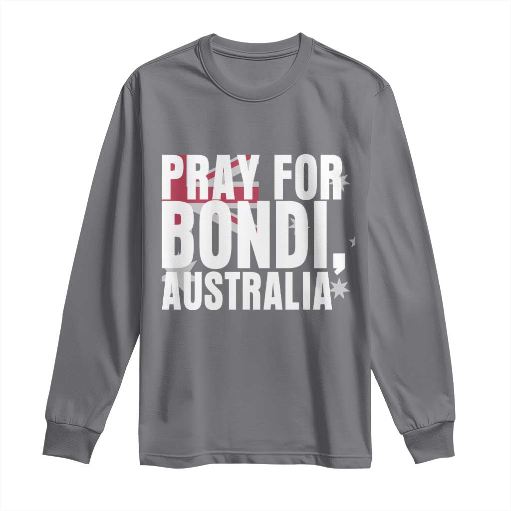 Pray for Bondi Australia Long Sleeve Shirt Memorial Unity and Support Tribute - Wonder Print Shop