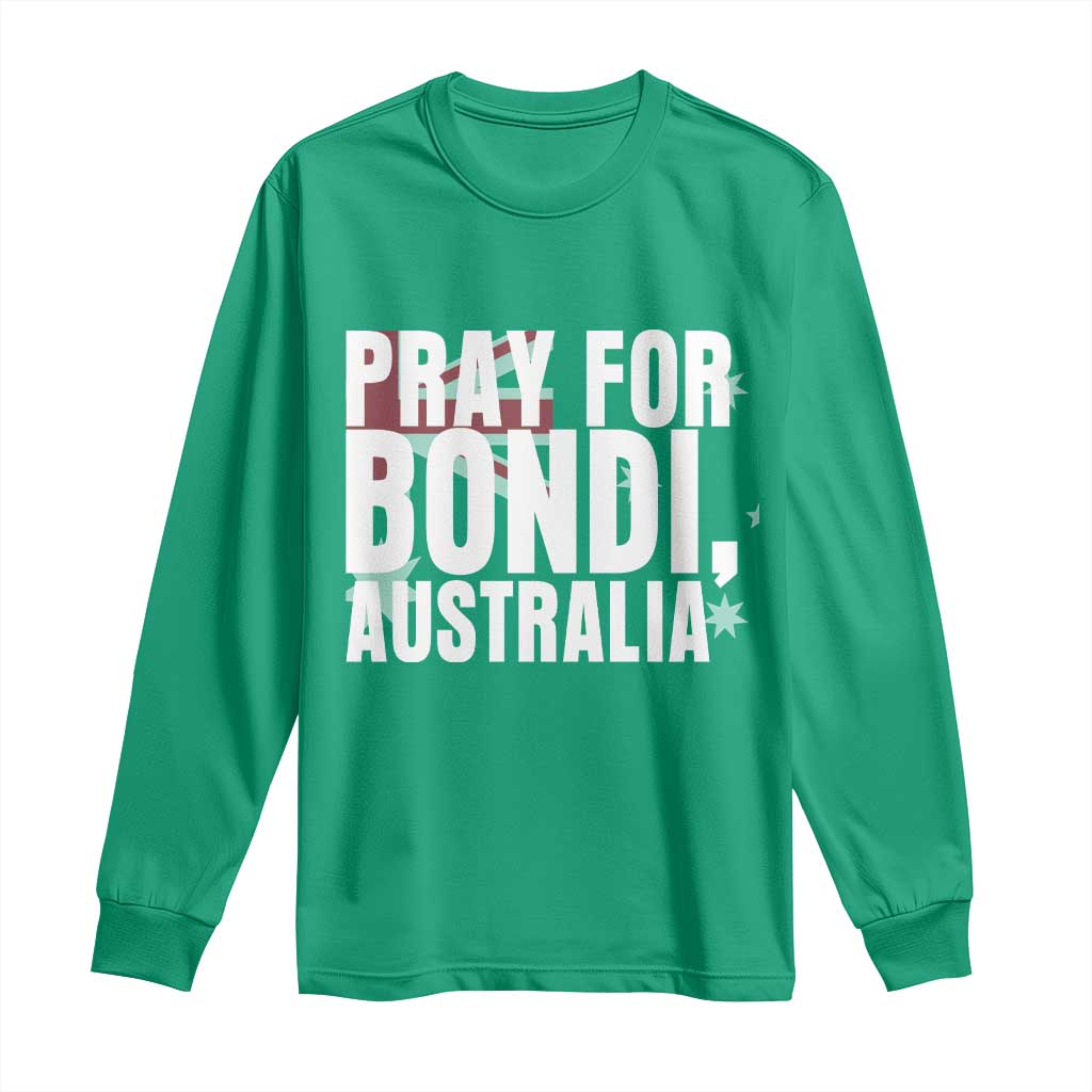 Pray for Bondi Australia Long Sleeve Shirt Memorial Unity and Support Tribute - Wonder Print Shop