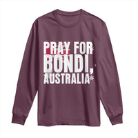 Pray for Bondi Australia Long Sleeve Shirt Memorial Unity and Support Tribute - Wonder Print Shop