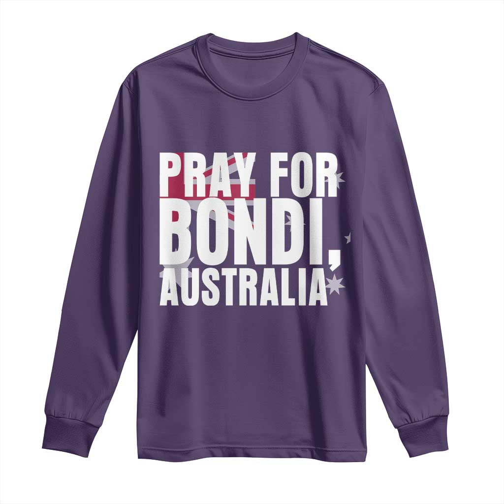 Pray for Bondi Australia Long Sleeve Shirt Memorial Unity and Support Tribute - Wonder Print Shop