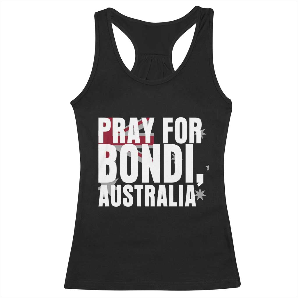 Pray for Bondi Australia Racerback Tank Top Memorial Unity and Support Tribute - Wonder Print Shop