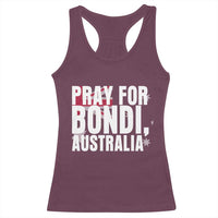 Pray for Bondi Australia Racerback Tank Top Memorial Unity and Support Tribute - Wonder Print Shop