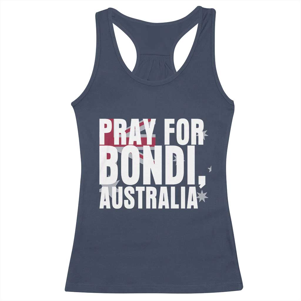 Pray for Bondi Australia Racerback Tank Top Memorial Unity and Support Tribute - Wonder Print Shop
