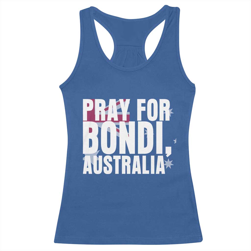 Pray for Bondi Australia Racerback Tank Top Memorial Unity and Support Tribute - Wonder Print Shop