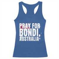 Pray for Bondi Australia Racerback Tank Top Memorial Unity and Support Tribute - Wonder Print Shop